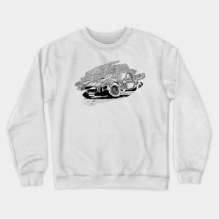 Cobra Action Art Splash Print Wireframe Crewneck Sweatshirt